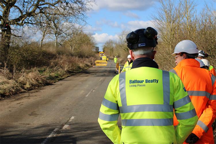Balfour Beatty Living Places' highways maintenance team in Warwickshire
