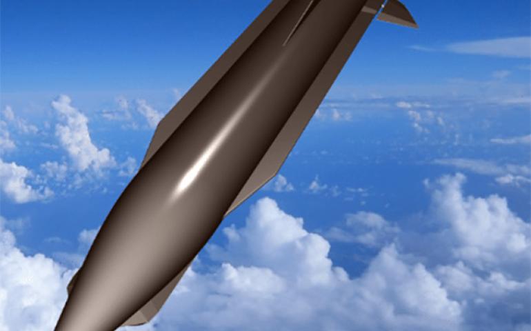 An impression of a hypersonic missile. Image credit: courtesy of the Ministry of Defence.